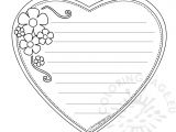 Heart Shaped Writing Template Heart Shaped Writing Paper for Mother 39 S Day Coloring Page