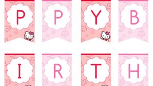 Hello Kitty Birthday Banner Template Free Hello Kitty Happy Birthday Banner Printable Treats Com
