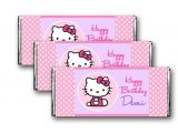 Hello Kitty Happy Birthday Card Hello Kitty Birthday Baby Shower Favor Tags Candy Labels