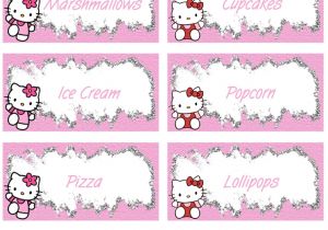 Hello Kitty Thank You Card Hello Kitty Birthday Baby Shower Favor Tags Candy Labels