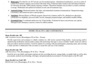 Hha Resume Samples Home Health Care Resume Best Resume Gallery