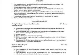 Hha Resume Samples Medical Home Services Resume Occupational Examples