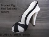 High Heel Template for Fondant Instant Download Template Pattern Fondant High Heel Shoe Cake