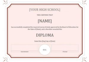 High School Diploma Certificate Fancy Design Templates High School Diploma Certificate Template Design Templates