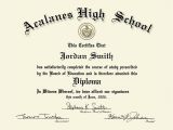 High School Graduation Certificate Template 50 Free High School Diploma Template Printable