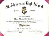 High School Graduation Certificate Template High School Diploma Template Cyberuse