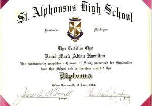 High School Graduation Certificate Template High School Diploma Template Cyberuse