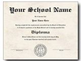 High School Graduation Certificate Template High School Diploma Template Printable Certificate