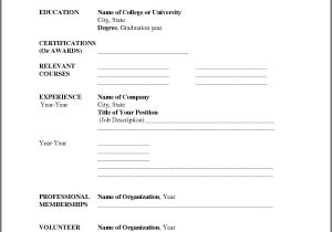 High School Student Resume Blank Template 15 Blank Resume Templates for High School Students