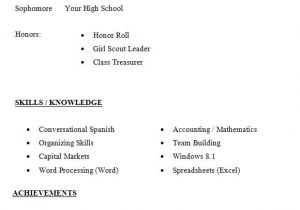 High School Student Resume for College Free 9 High School Resume Templates In Free Samples