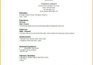 High School Student Resume with No Work Experience 8 Resume Sample for High School Students with No