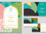 Hindu Wedding Card Logo Free Download Wedding Invitation with islamic Style Vector Download Free