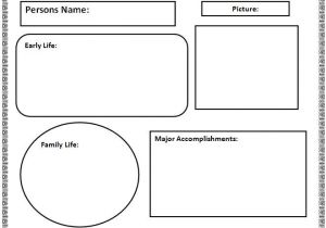 Historical Biography Template Biography Research Graphic organizer Ela Graphic