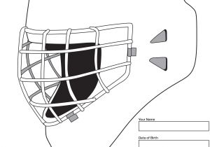 Hockey Goalie Mask Template Design A Goalie Mask Si Kids