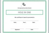 Hole In One Certificate Template 13 Free Certificate Templates for Word Microsoft and