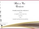Hole In One Certificate Template Adorable Golf Certificates for Professional Players Free