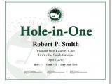 Hole In One Certificate Template Hole In One Award Certificate Only 18 00 Certificates