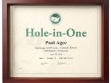 Hole In One Certificate Template Hole In One Shadow Box Certificate Frame Only 45 00