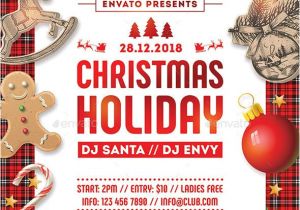 Holiday event Flyer Template Free Christmas Holiday Flyer Template Psd Christmas Flyer