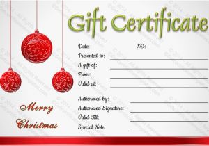 Holiday Gift Certificate Template Free Download Christmas Balls Gift Certificate Template