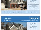 Home for Sale by Owner Flyer Template Fsbo Flyer Template for Word
