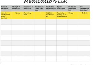 Home Medication Review Template Medication Log Template Free Download Champlain