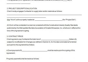 Home Remodeling Proposal Templates Home Remodeling Contract Template 7 Free Word Pdf