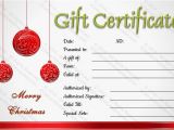 Homemade Christmas Gift Certificates Templates Christmas Balls Gift Certificate Template