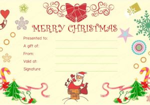 Homemade Christmas Gift Certificates Templates Christmas Fun Gift Certificate Template