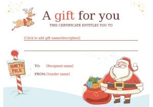 Homemade Christmas Gift Certificates Templates Christmas Gift Certificate Template 16 Word Pdf