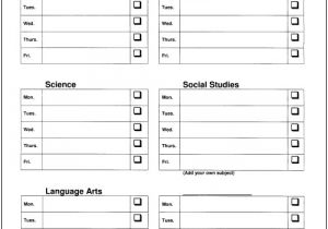Homeschool Checklist Template Could Use This for Daily assignments to Increase