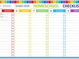 Homeschool Checklist Template Weekly Homeschool Cheklist Homeschool Planner Homeschool