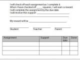 Homework Contract Template High School Printable Homework Contracts for Elementary School Images
