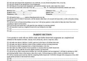 Homework Contract Template High School Student Agreement Contract Sample 12 Examples In Word