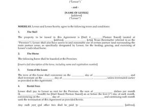 Horse Boarding Contract Template Free Texas Horse Boarding and Stall Lease Agreement Legal