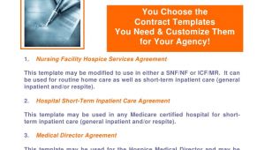 Hospice Contract Templates Microsoft Word Contract Packets Flyer