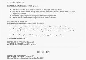 Hospital Biomedical Engineer Resume Biomedical Engineer Resume and Cover Letter Examples