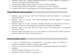 Hospital Biomedical Engineer Resume Hanumant Biomedical Engineer Resume