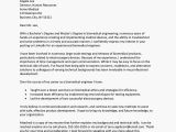 Hospital Biomedical Engineer Resume Sample Cover Letter for Engineering Job Application
