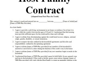 Host Family Contract Template 6 Examples Of Host Family Agreement Contract Word Doc