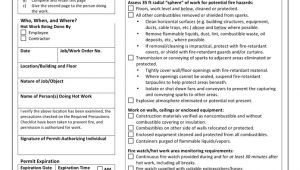 Hot Works Permit Template Hot Work Permit Template In Word and Pdf formats