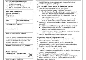 Hot Works Permit Template Hot Work Permit Template In Word and Pdf formats