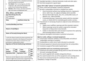 Hot Works Permit Template Hot Work Permit Template In Word and Pdf formats Page 2 Of 3