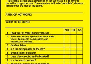 Hot Works Permit Template Safety Zone Hse Question Answers