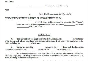 Hotel Management Contract Template 7 Management Contract Template Sample Example format