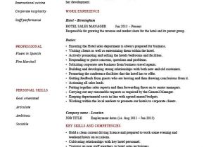 Hotel Management Resume format Word Hotel Sales Manager Resume Hospitality Marketing Guests