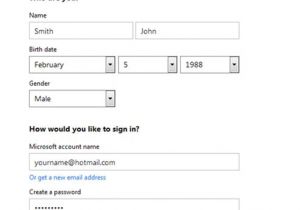 Hotmail Email Template Creating the Msn Hotmail Sign Up New Account Successfully