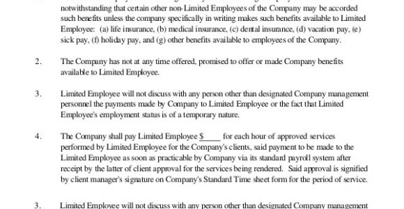 Hourly Employee Contract Template Sample Employment 43 Examples In Word Pdf