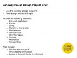 House Design Brief Template for Architect Laneway House Design Project Day 1 Slow Home Studio