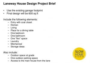House Design Brief Template for Architect Laneway House Design Project Day 1 Slow Home Studio